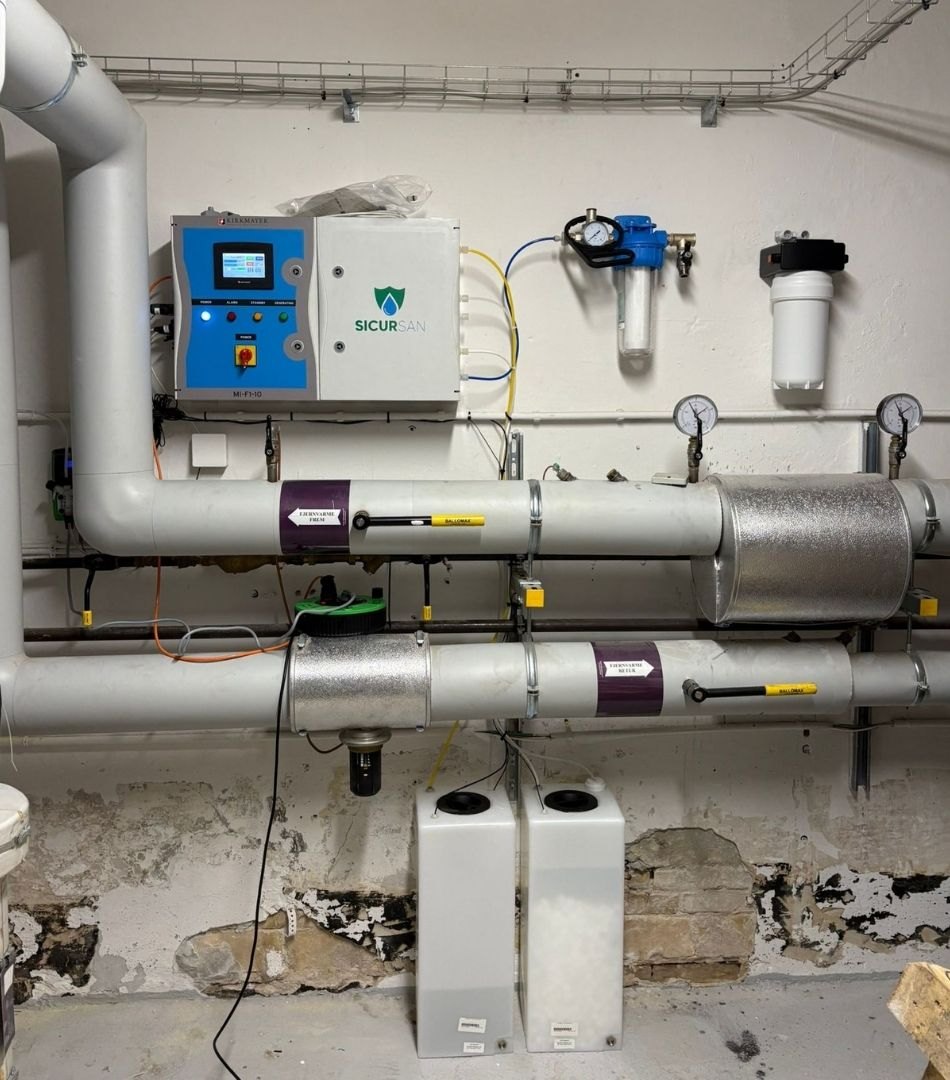 Installeret legionella-anlæg 1